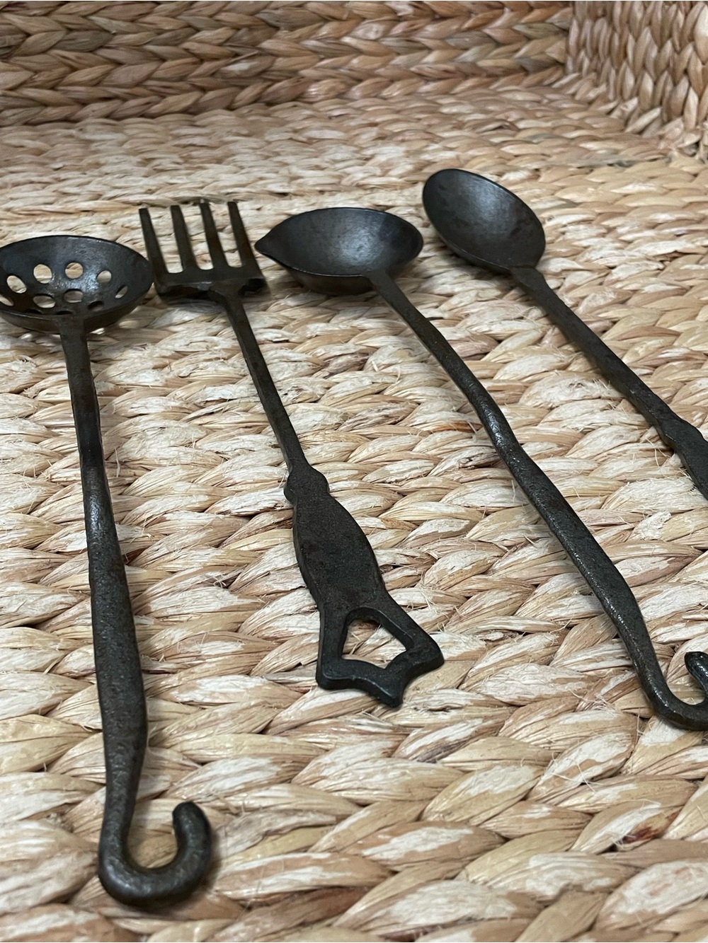 Vintage Cast Iron Hanging Decorative‎ Utensils Farmhouse Rustic Style